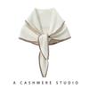 Longzhan Women's Autumn/Winter Color-block Pure Cashmere Triangle Shawl