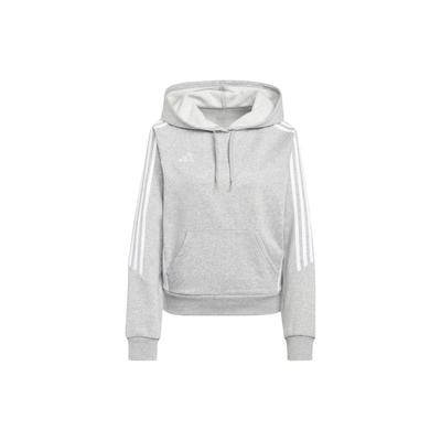 Tiro 24 Sweat Hoodie With Three Stripes And Fleece Long Sleeve Women Tops Grey IR7509