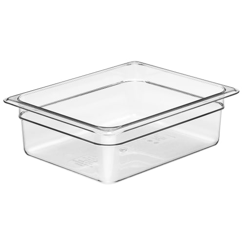 CAMBRO Food Pan, 24CW, 1/2" x 100mm, Clear Polycarbonate, USA, AHC13331A