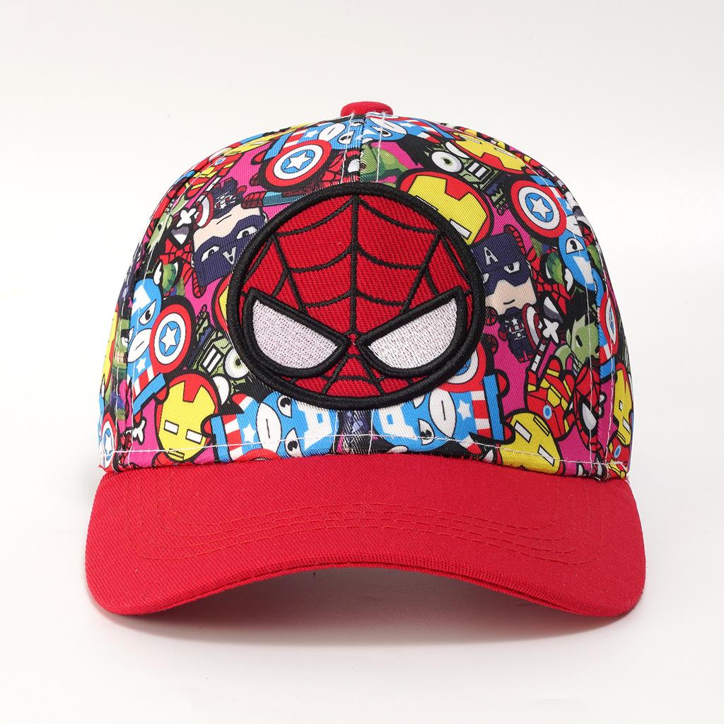 Children'S Embroidery Hat Spider Printing Anime Cap Embroidery Baseball Cap Cartoon Sun Hat