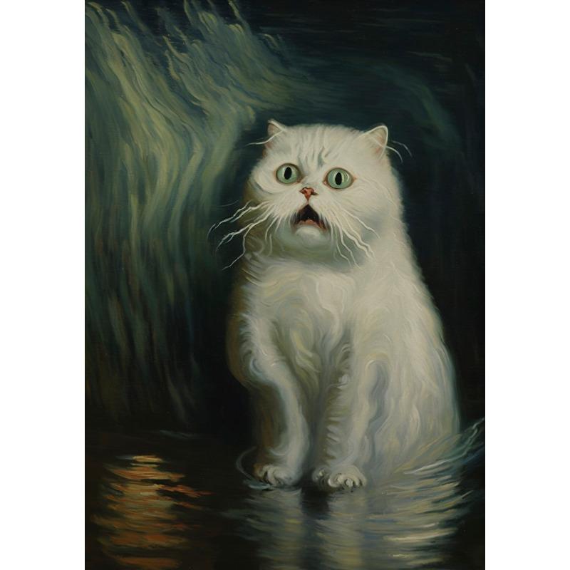 Gothic Romantic Raven Vintage Poster Victorian Animal Portrait Wolf Cat Bat Crowcanvas Painting Wall Art Living Room Home Decor