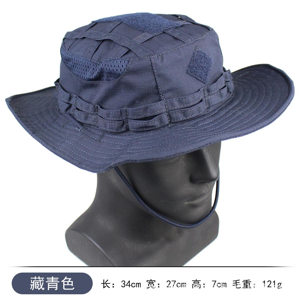 Tactical Camouflage Penny Hat Outdoor Jungle Mountaineering Fishing Fishing Hat Sun Protection Summer Shade Velcro Bucket Hat