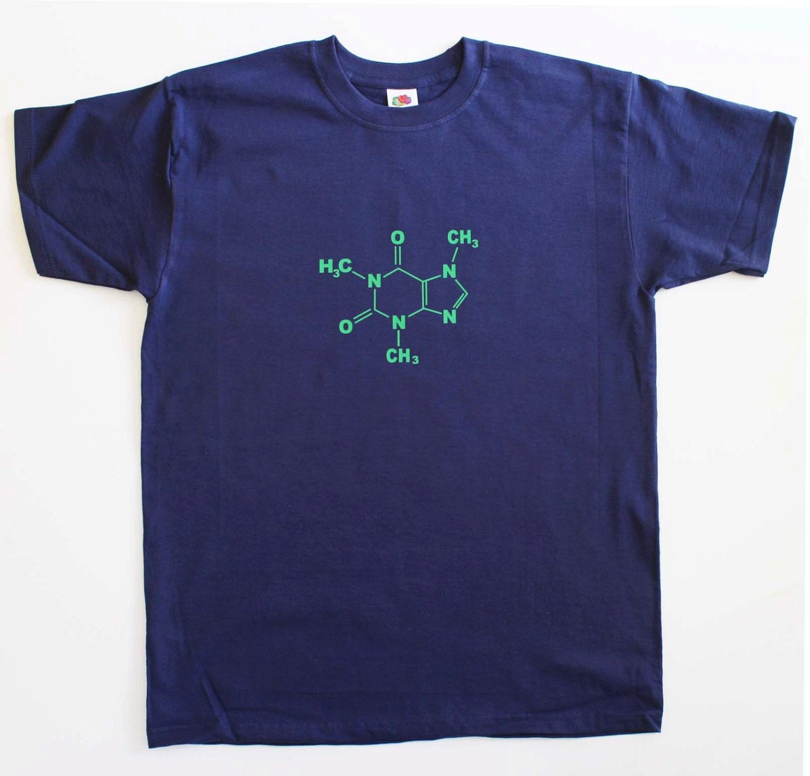 Caffeine Molecule Funny Geek Mens Loose Fit Cotton T-Shirt S