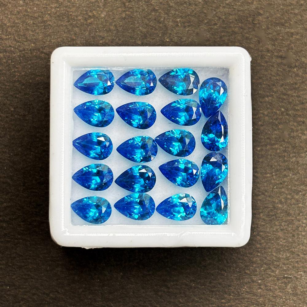 Natural Blue Sapphire Pear Cut Gems A+ 6 Pcs 7x5 mm Lot Gift For Him