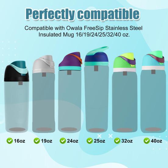 Replacement Gasket for Owala FreeSip 19/24/32/40oz Food Grade Silicone Cap Mouth Stopper Gasket Leak-Proof Water Bottle Top Lid Gasket