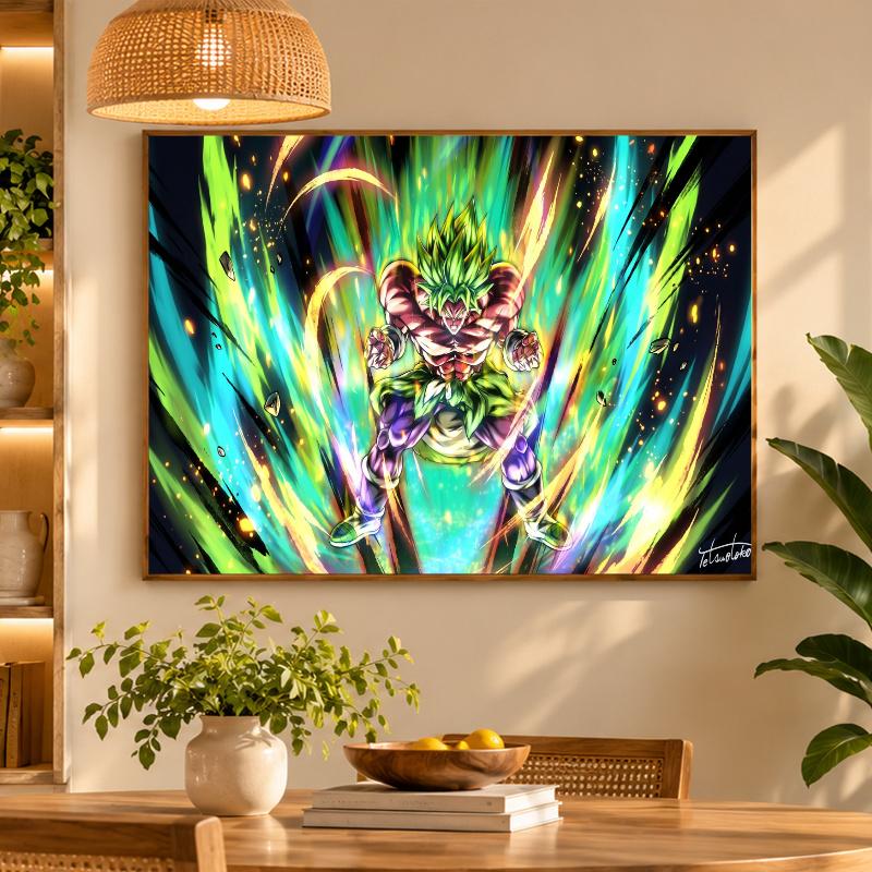 5D Diamond Painting Broly DIY Full Drill Diamond Art Kit Home Decoration
