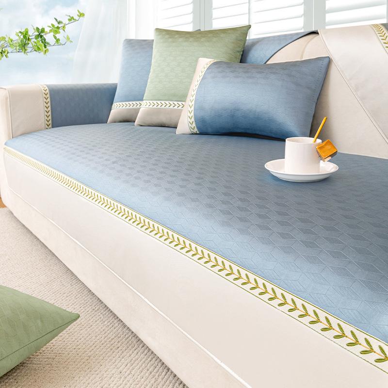 Ice Silk Sofa Cushion Summer Summer Mat Cushion Summer Sofa Cover Non-Slip Cool Seat Pad Cover Towel