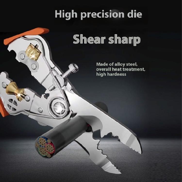 Heavy Duty 10 In 1 Function Electrical Wire Stripper Plier Cord Cutting For Safe Insulation Removal And Fatigue Control