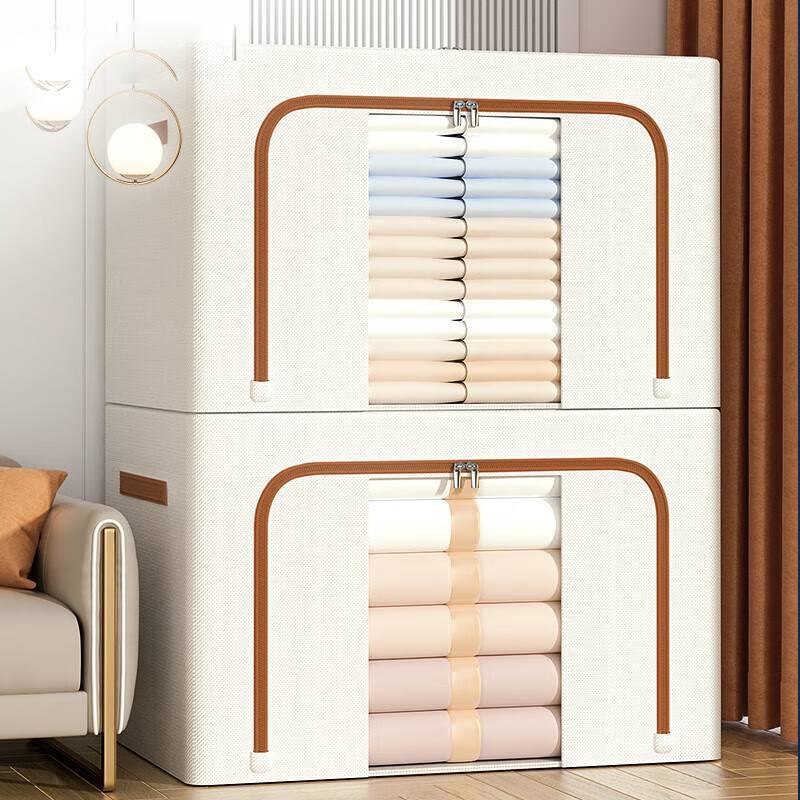 Foldable Fabric Organizer For Bedroom Storage With Clear Window And Large Capacity