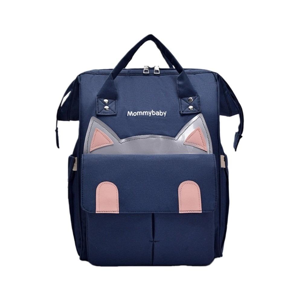 

Oxford Cloth Cat Ears Mommy Bag Multifunctional Maternity Travel Bag Simple Diaper Backpack Travel синий