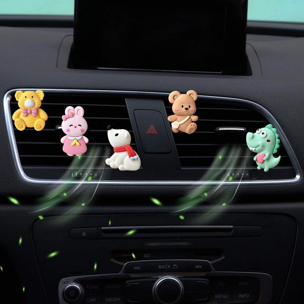 Car Metal Perfume Clip Air Vent Freshener Decor With Adorable Animals Cartoon