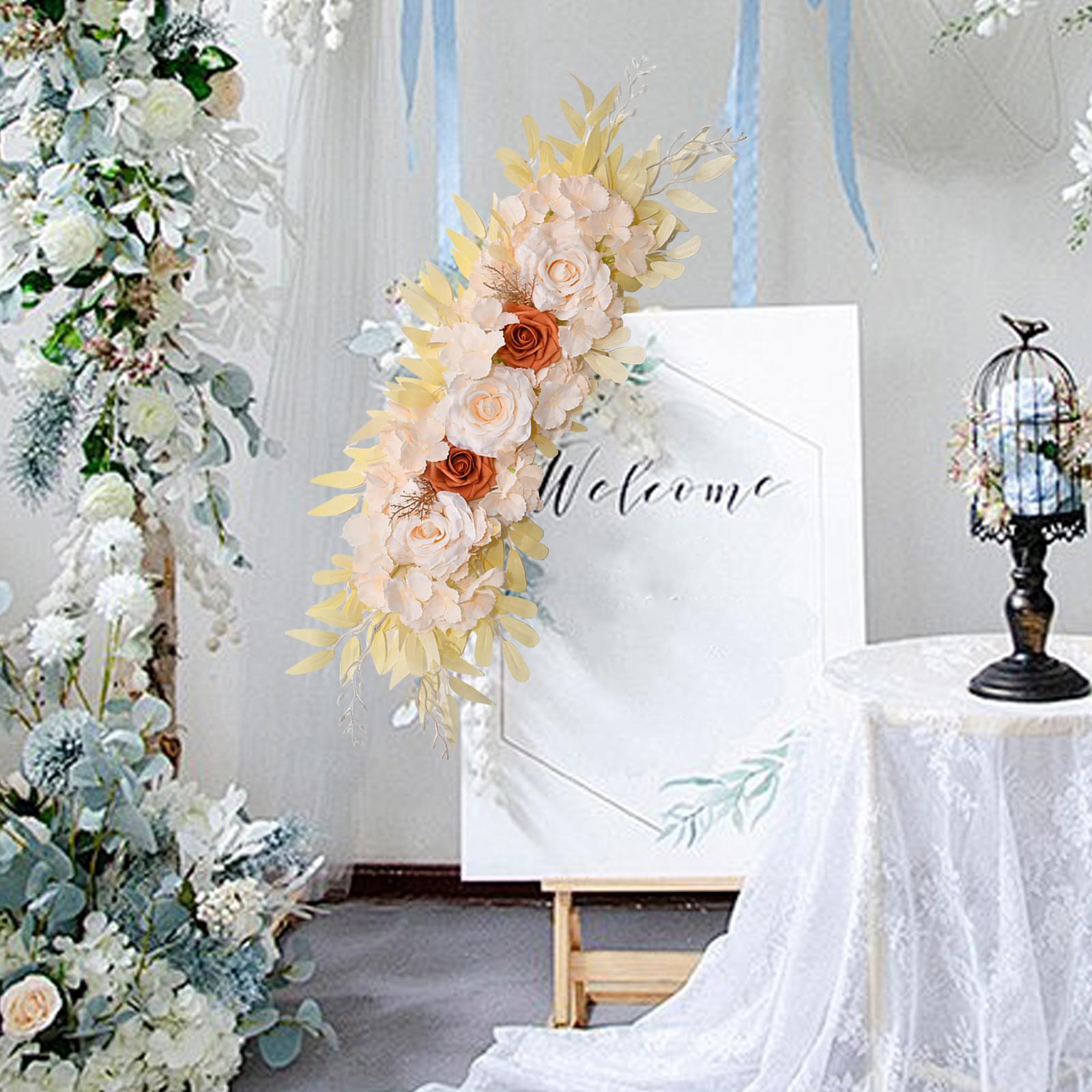 Wedding Arch Flower Flower Arrangements, Rustic Ornament Garland Decorations ,Artificial Flower Swag for Party Home Wedding,