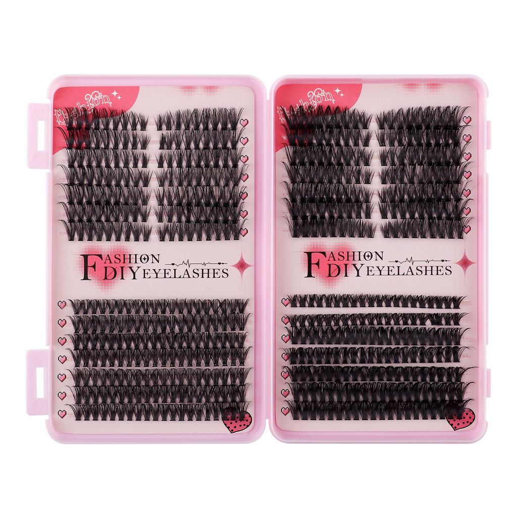 532 Tufts Of Diy Single Tufts Of False Eyelashes, Natural Thick D-Song Segmented Mixed Eyelashes