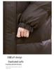 Women's PU Leather Plus Size Mid-Aged Winter Down Jacket 2024 - White Duck Down Thick Long Coat