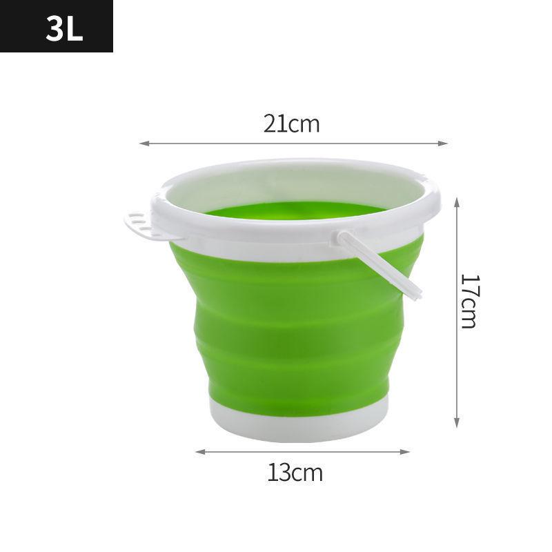 Seau d'eau pliable en silicone portable: Épaissi, Petit, pour la Pêche, la Collecte sur la Plage, le Lavage des Mains et la Collecte d'Eau