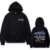 European Size Oversized Hoodie with Gold Rap Pattern