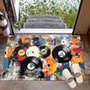 Vinyl Record Graffiti Rug: Ultra Soft Non-Slip Cool Carpet for Living Room, Bedroom, Dorm, Outdoor Home Decor