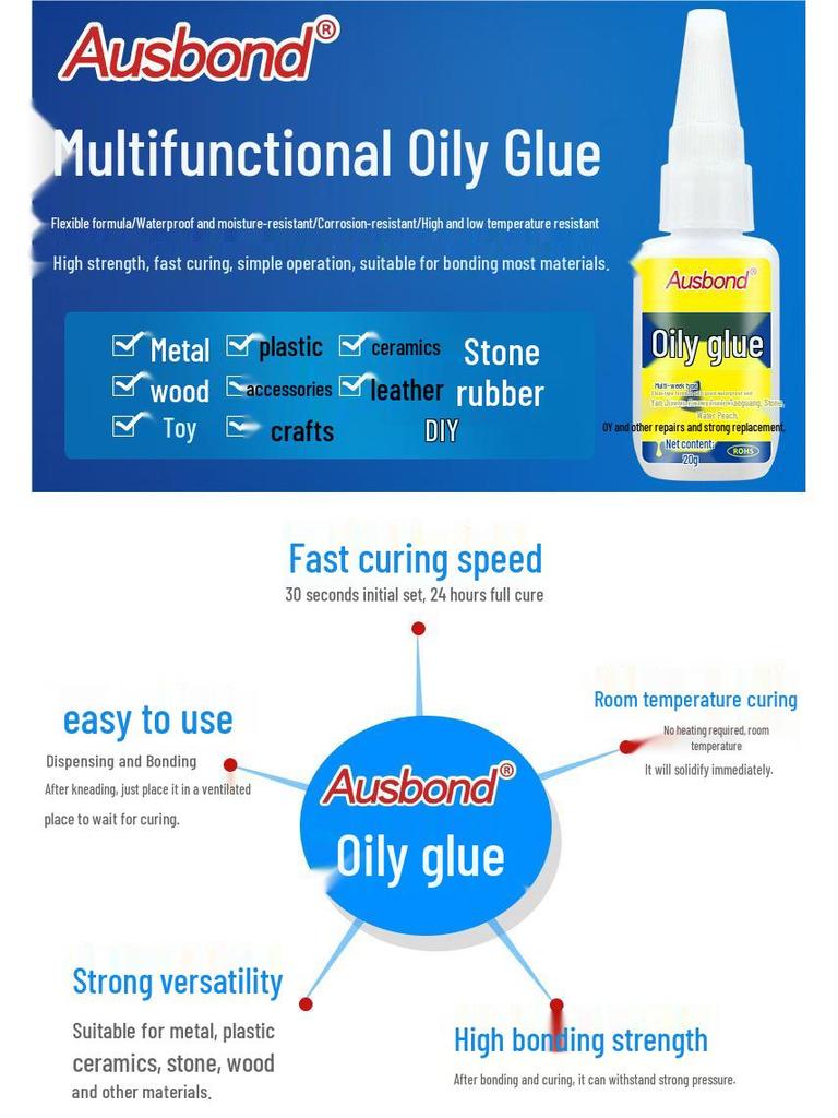 Multipurpose Waterproof Adhesive for Metal, Plastic, Shoes, and Wood