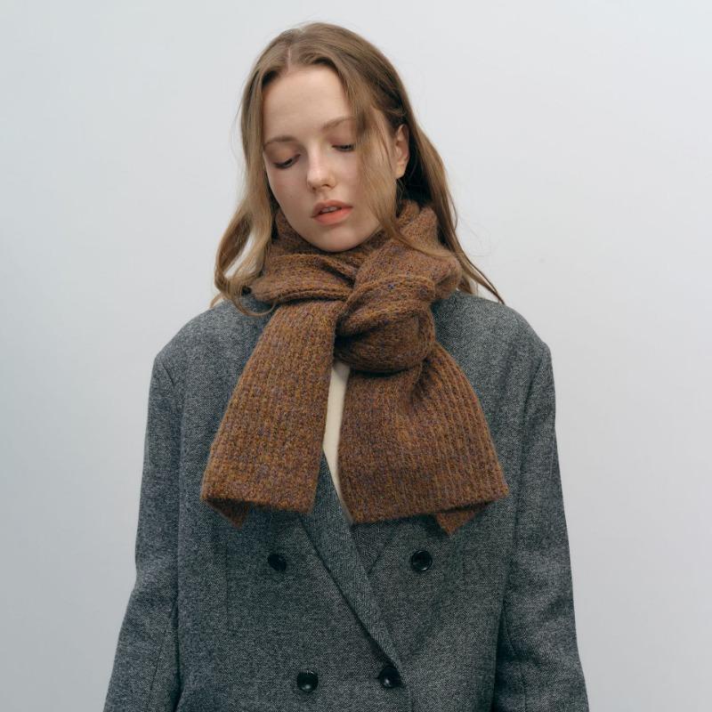 Ins Bestseller Herbst- und Winter-Neuheiten Herren- und Damen-Verdicktes Warmes Einfarbiges Strickmütze-Schal-Zweiteiler