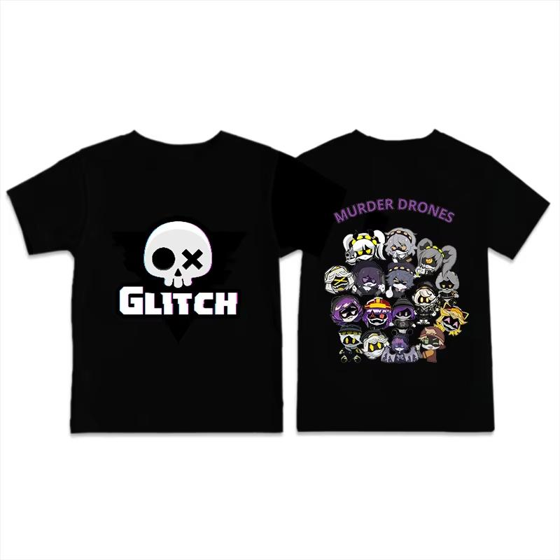 Anime MURDER DRONES Uzi and N Childrens Tshirts Cartoon Short Sleeve Tops Oneck Tees Murder Drones Boys Girls T Shirts S