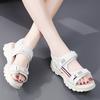 Women Summer Platform Roman Sandals Outdoor Dressy Black Open Toe Casual Girl Sport Sandals Plus Size