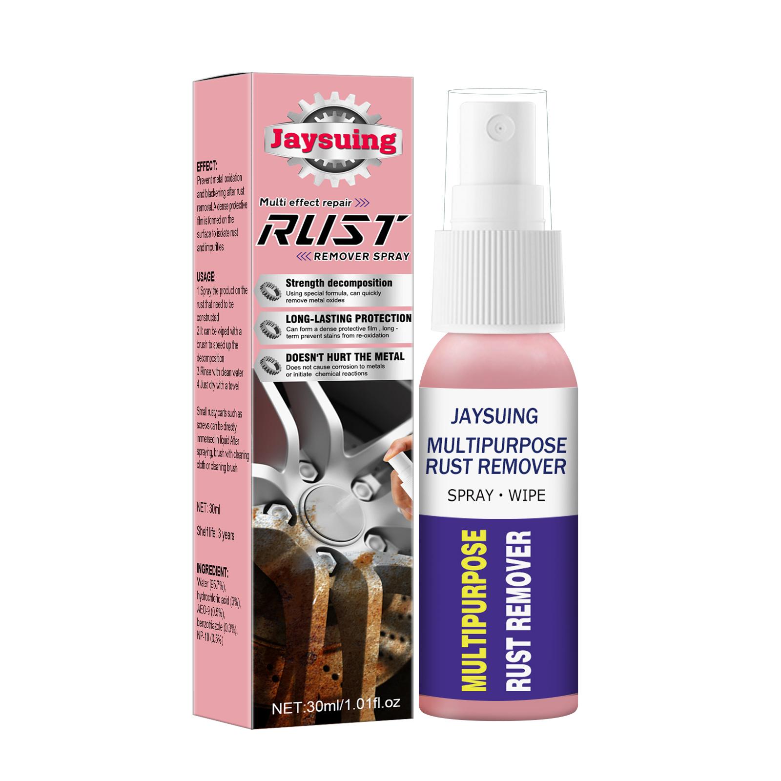 

Jaysuing Rust Remover & Polisher 30ml - Automotive Metal Rust Remover, Car Refurbishing Cleaning, Polishing, Lubricating, and Rust-Preventing Spray