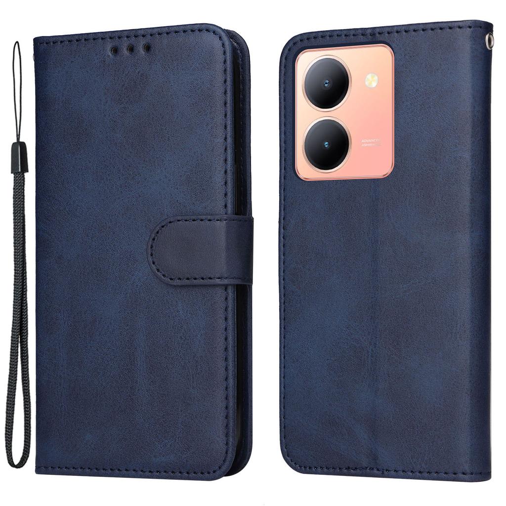 For Vivo Y78 (China) 5G/Y36 4G (Global)/Y36 5G (Global) Phone Case Calf Texture Leather Wallet Stand Cover
