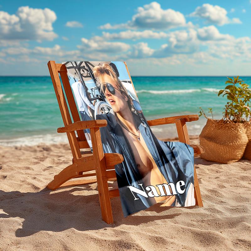Personalized Customized Proof Beach Towel with Rudy Pankow Pattern - Soft, Absorbent,quick-drying,perfect Swimming,camping&bathing