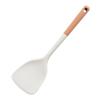 Heat-Resistant Silicone Kitchenware Set: Spatula, Soup Ladle, Slotted Spoon, Rice Spoon, Frying Pan Scraper, Oil Brush, and Flour Grabber.