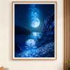 Canvas Decorative Painting Fairy Dust "Flower Lotus" Square Full Picture Embroidery Diamond Diy Rhines 5d Round J2F9