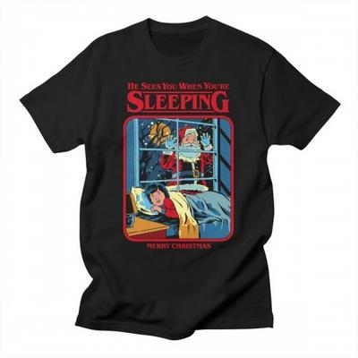 Steven Rhodes Unisex Adult He Sees You When YouÂ´re Sleeping T-Shirt