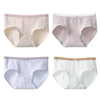 Yiershuang Women's 4-Pack Cotton Antibacterial Briefs