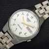 GENUINE VINTAGE SEIKO 5 AUTOMATIC JAPAN 7S26A MENS SILVER DIAL WATCH A702462-5 R124-a702462