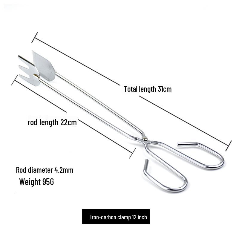 Clești extra lungi pentru cărbune pentru grătar în aer liber și aragaz de uz casnic