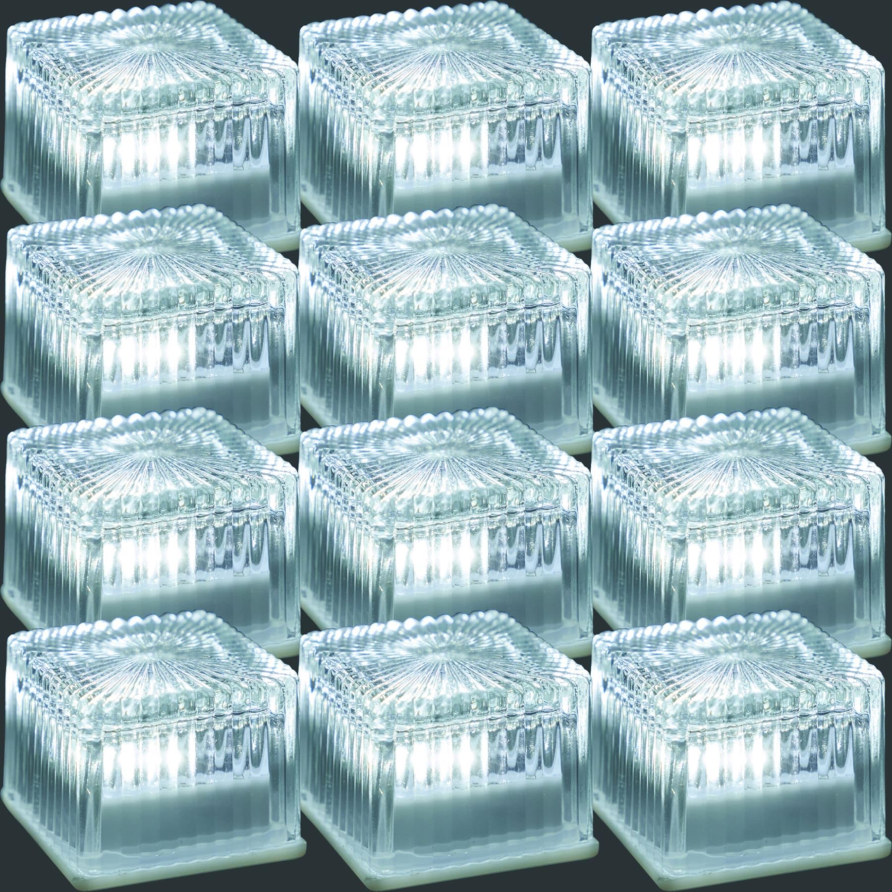 

Светодиодные солнечные светильники Gardenmaster, Садовые кирпичи, Набор из 12 штук, 7 см, Меняющие цвет RGB, piccolo, Автоматический выключатель, Водонепроницаемые, Без электричества