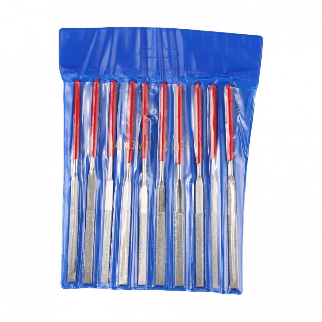 Essential Tool for Models and Jewels 10Pcs Flat Diamond Needle Files Set