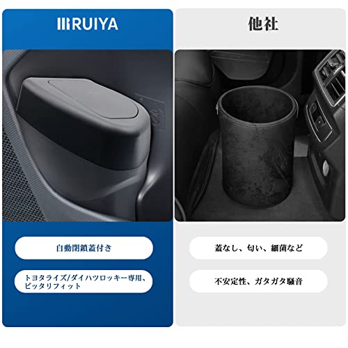 RUIYA Driver's Side Trash Can for Toyota Raize and Daihatsu Rocky, Side Box, Rise Trash Can, Car Trash Can, Rocky Trash Can, Rise Trash Can, Driver's