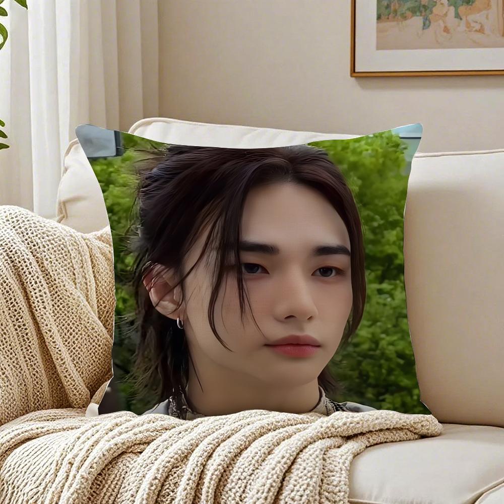 Person Idol HHyunjin Cushion Cover Pillowcase Antidustmite living Room Sofa Decor Cushion Room