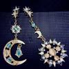 Moon Sun Earrings Drop Dangle Earrings Alloy Material Party Jewelry for Girls