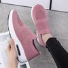 Spring New Shake Shoes Women Elastic Socks Flying Woven Shoes Air Cushion Shoes A Slip-on Lazy Casual Shoes Women