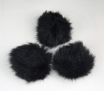 Wind Jammer Set of Made In Japan Windscreen for Lapel Microphones WJ-LM (Size M, Three) (black)