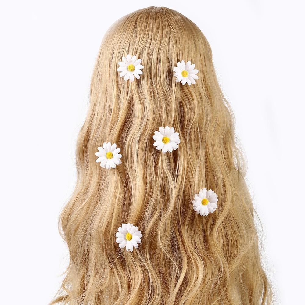 

6Pcs Cute Daisy Small Flower Hairpins Headwear Side Hairpin New BB Hair Clips Girls G