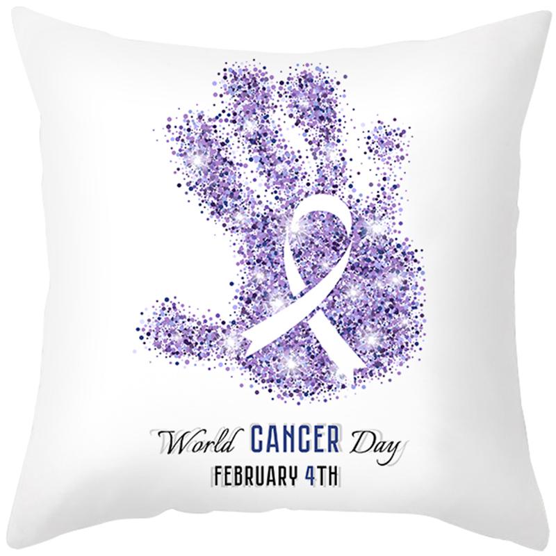 Peach Skin Pillow Cover Letter Ribbon Printing Sofa  Cushion  Household Goods