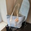 Summer New Solid PU Sweet Elegant Light Luxury Tote Bag Hot Sale Fashionable and Simple Commuting Casual Shoulder Bags for Women