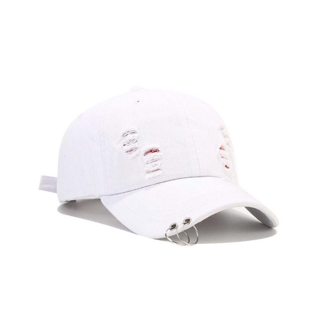 

Korean Sun Visor Hat Adjustable Peaked Caps Fashion Denim Baseball Cap Women білий