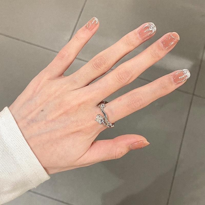 Elegant 2022 New Branch Design Zirconia Open Ring For Women Unique And Chic Jewelry