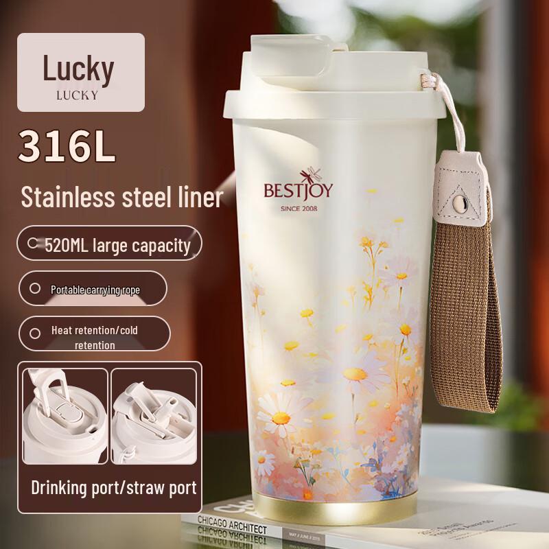 Fuguang 520ml Stainless Steel Dual-Drink Coffee Mug