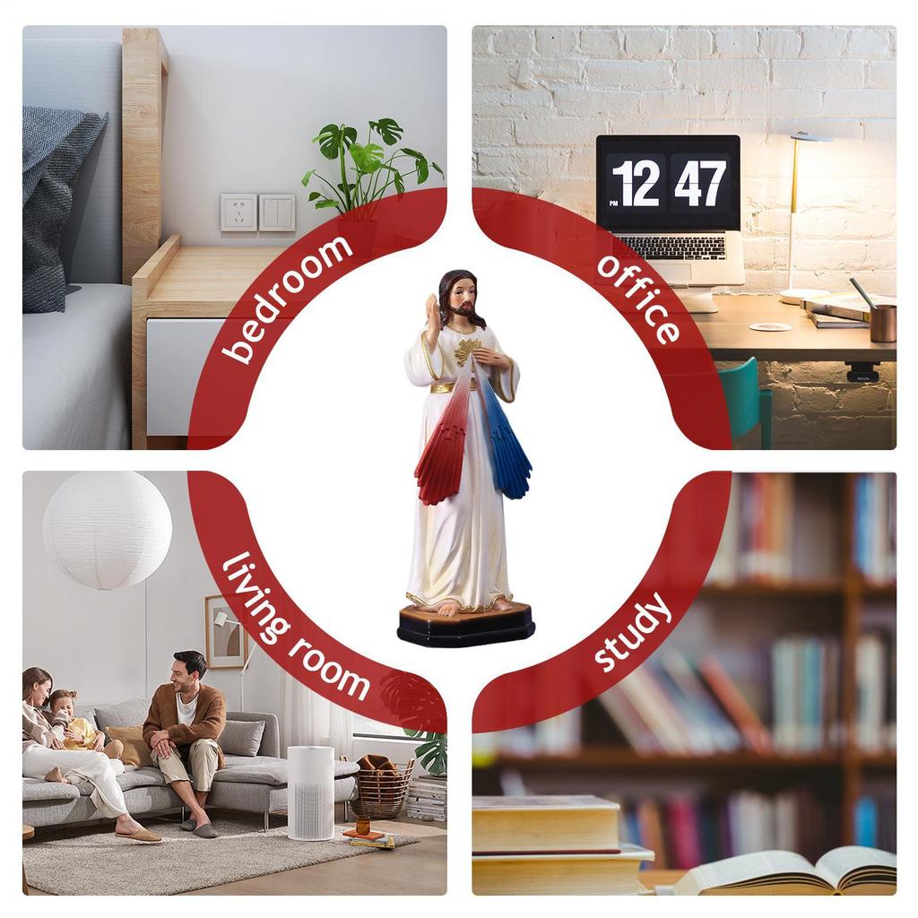 Jesus Statue Sacred 3D Classic Religious Collectibles Desk Jesus Figurines For Thanksgiving Birthday Party Offices Home Living