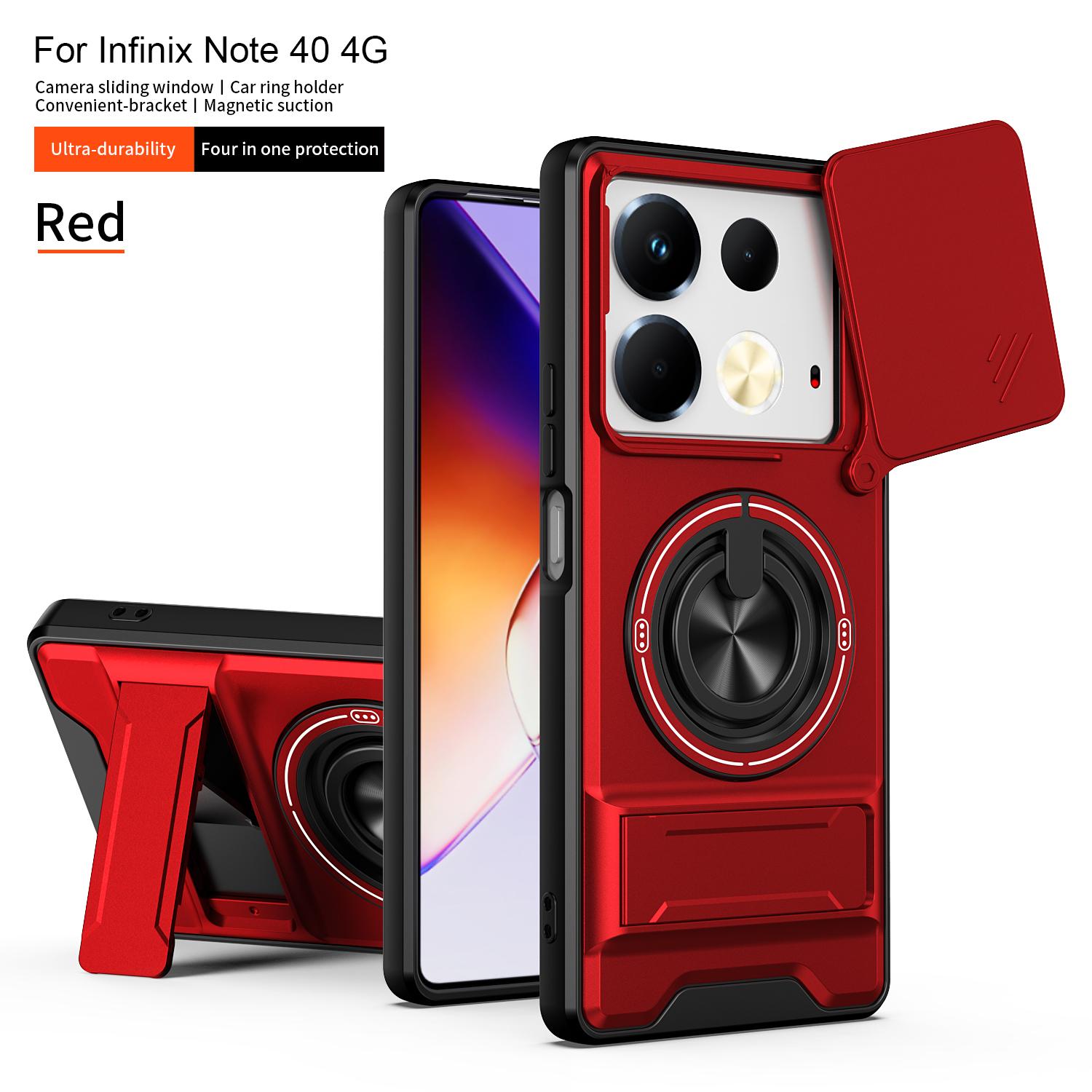 

For Infinix Note 40 Case Infinix Note 40s Cover Note40 4G Magsafe Magnetic Fold Holder Military Armor Camera Protection Cover Infinix Note 40S