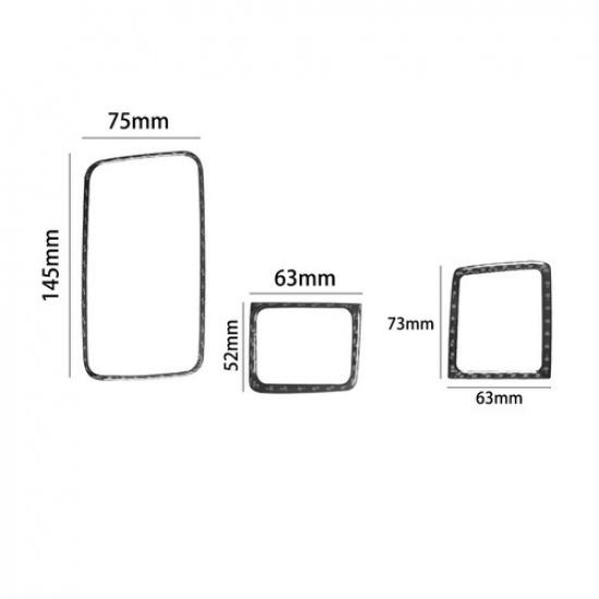 For RAM 1500 Carbon Fiber Interior 115V Outlet Control Cover Trim